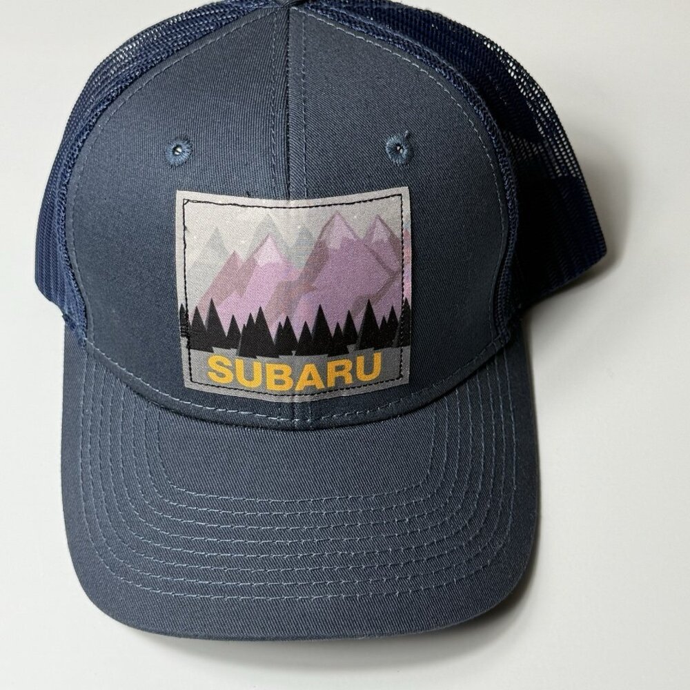 Subaru Outdoor Logo Snapback Hat Adjustable Mesh Back Cap Mountains